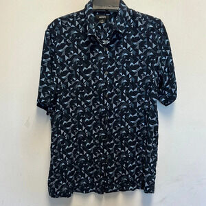Alfani geometric short sleeve button down